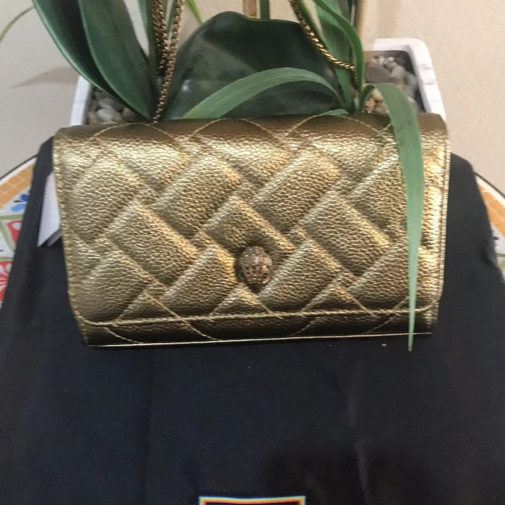 Kurt Geiger London Extra Mini Kensington Metallic Bronze Hardware Crossb… - Picture 10 of 16